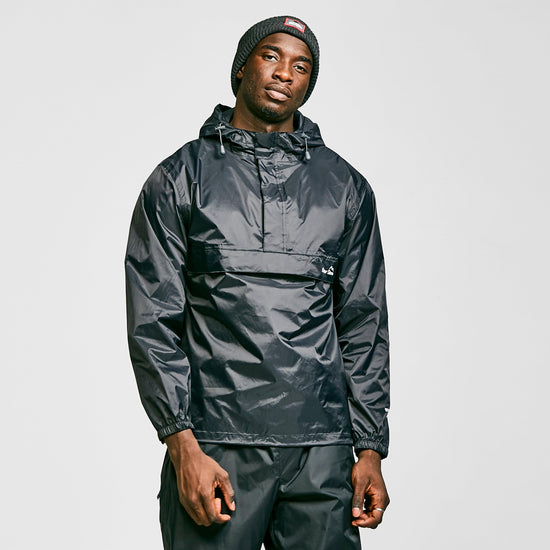 Mens Packable Cagoule Black