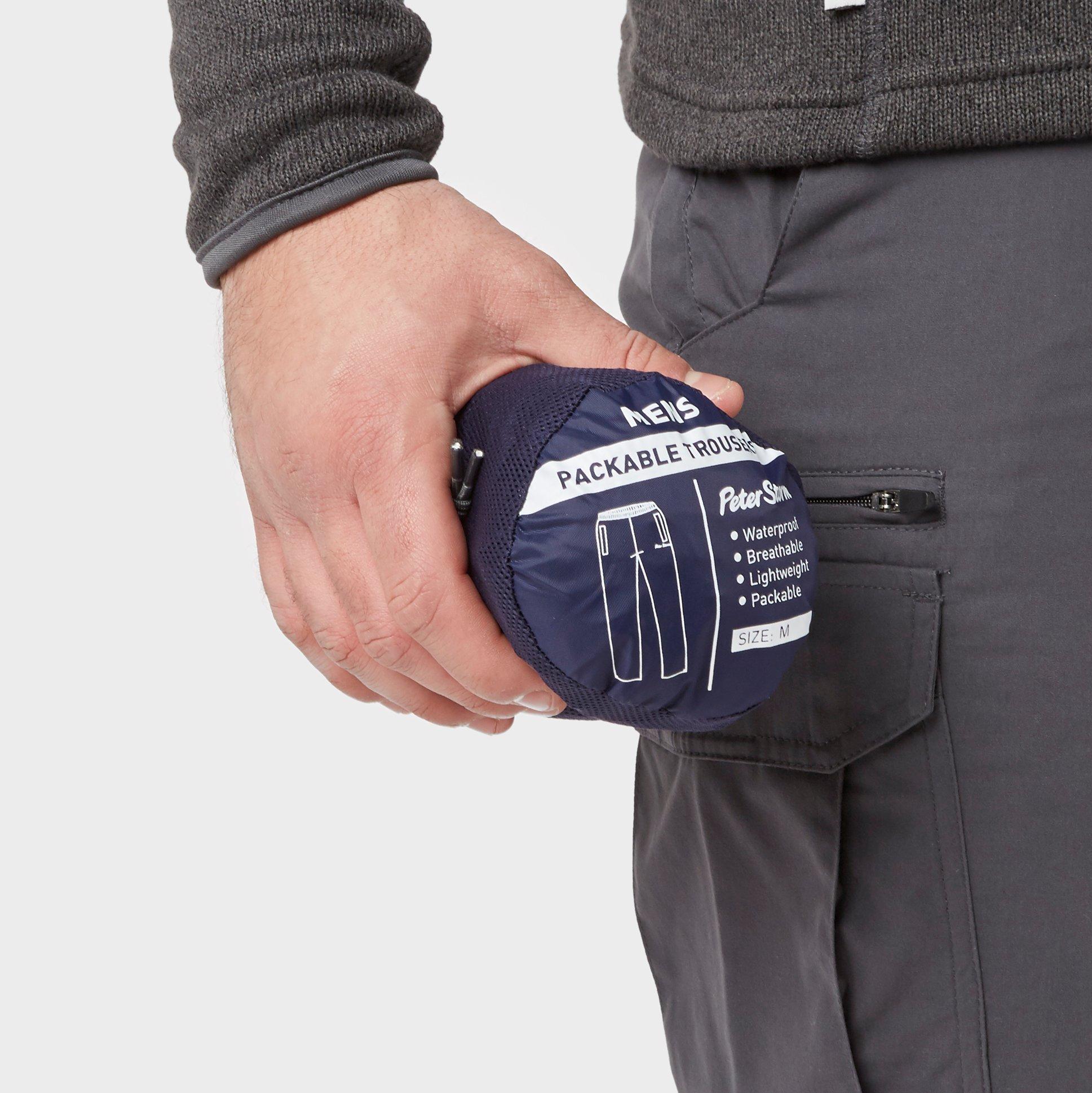 Mens Waterproof Packable Pants Navy