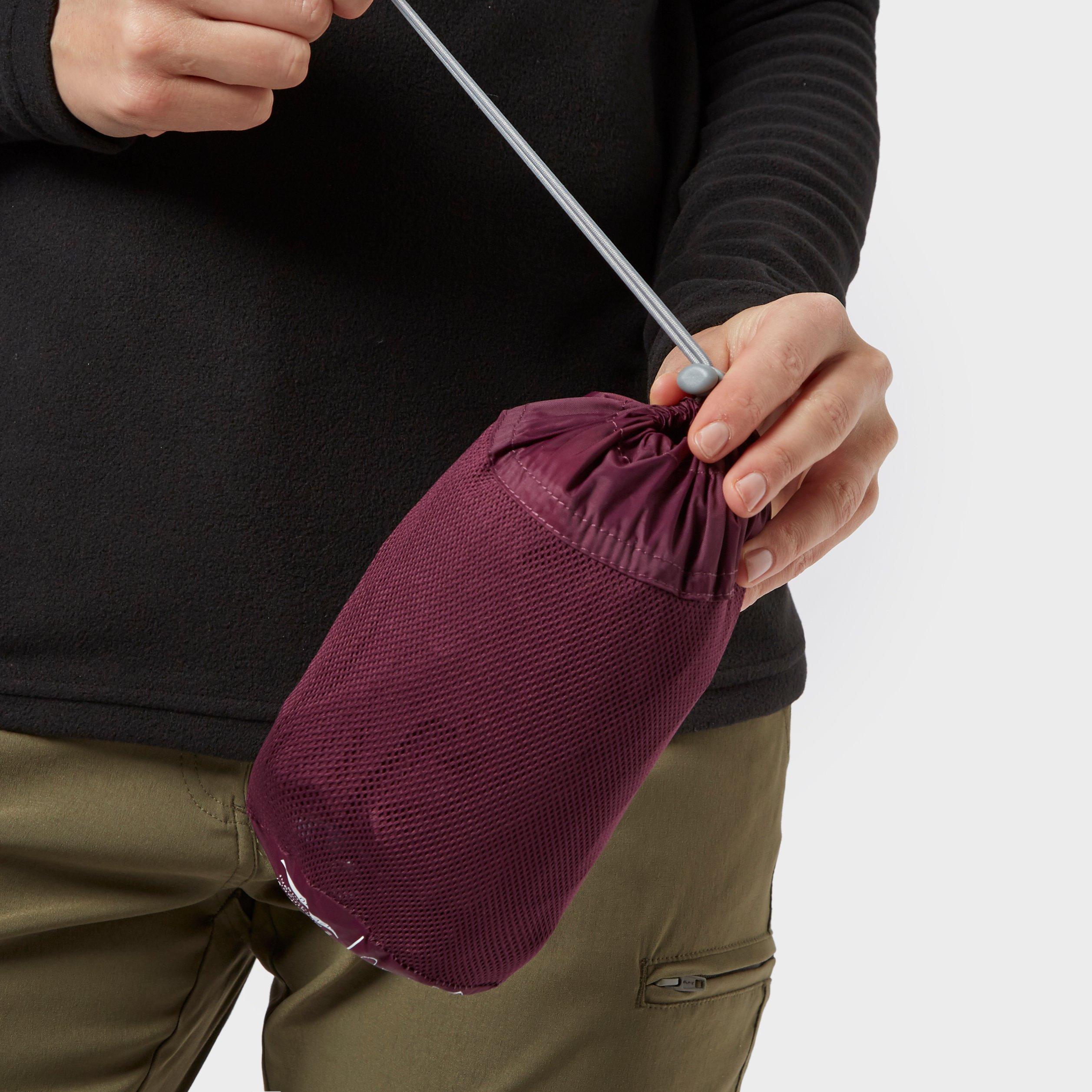 Womens Packable Hooded Jacket Plum