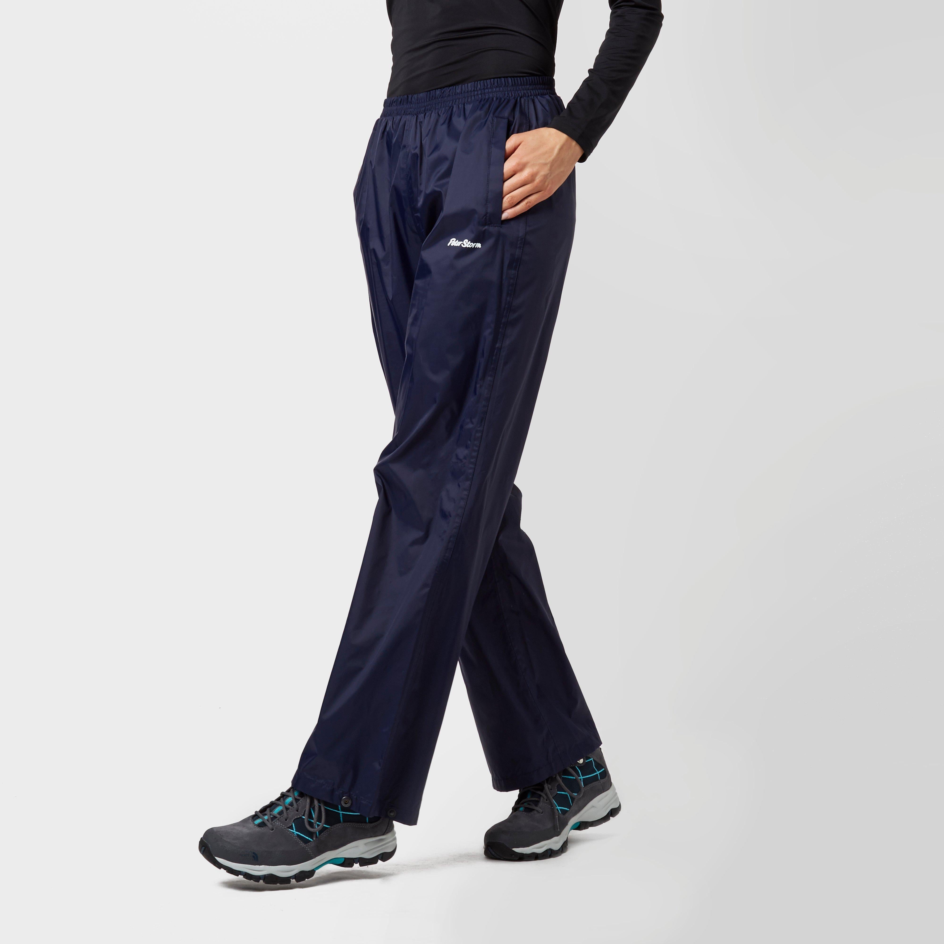 Womens Packable Waterproof Pants Navy