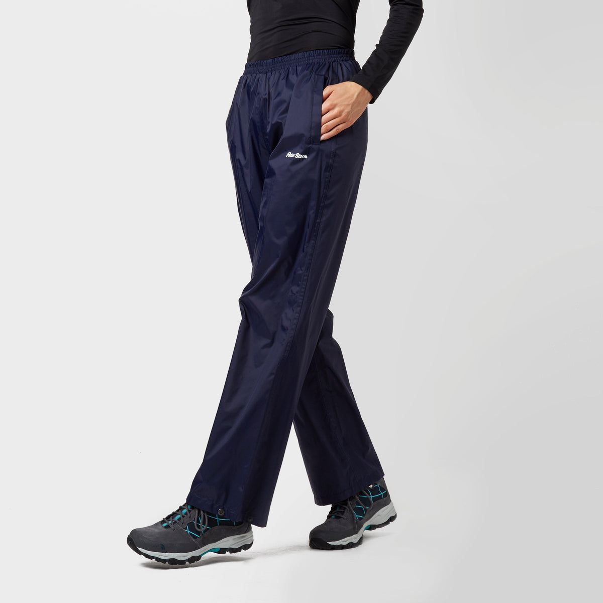 Womens Packable Waterproof Pants Navy