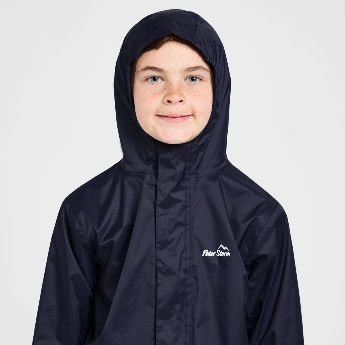 Kids Packable Waterproof Jacket Navy