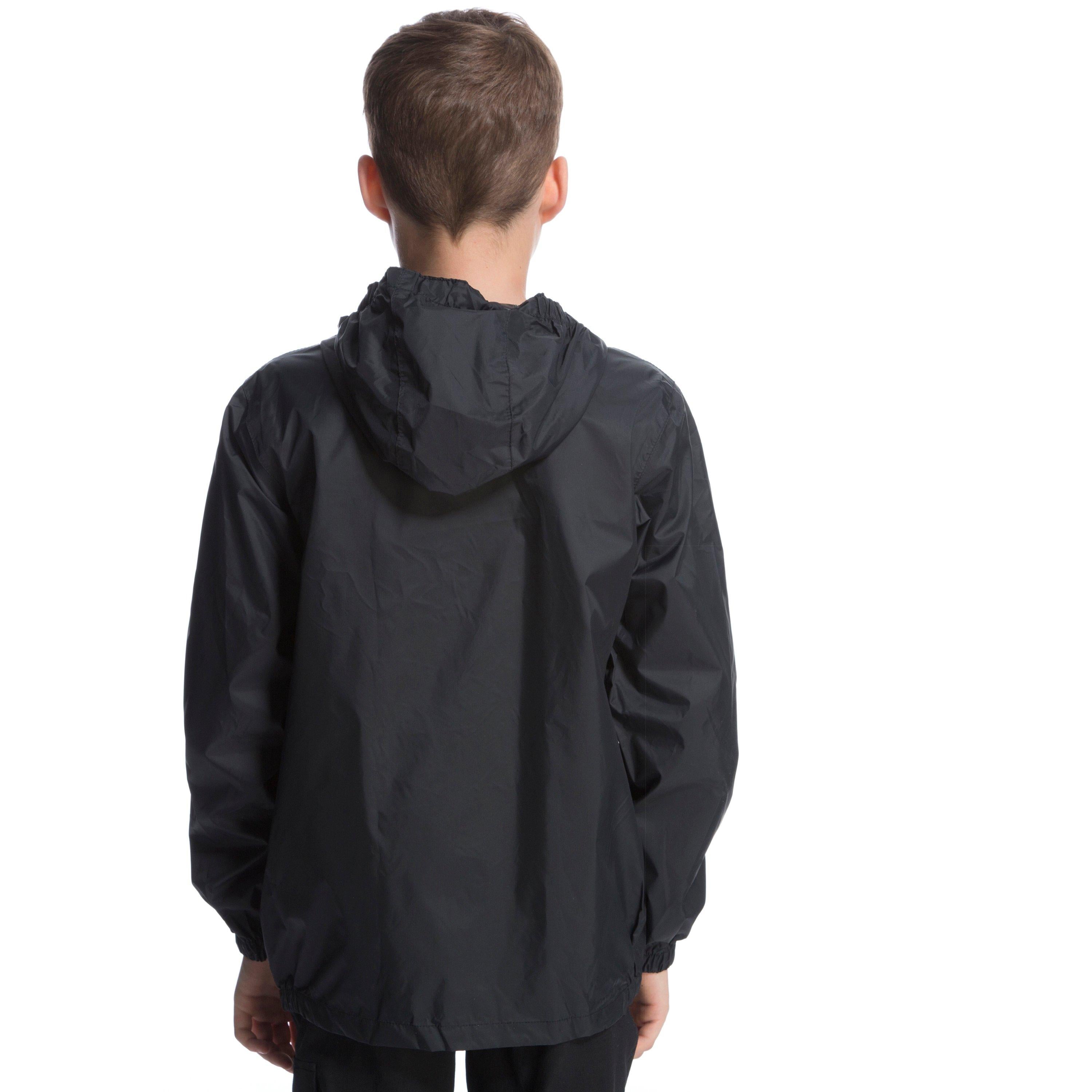 Kids Packable Waterproof Jacket Black