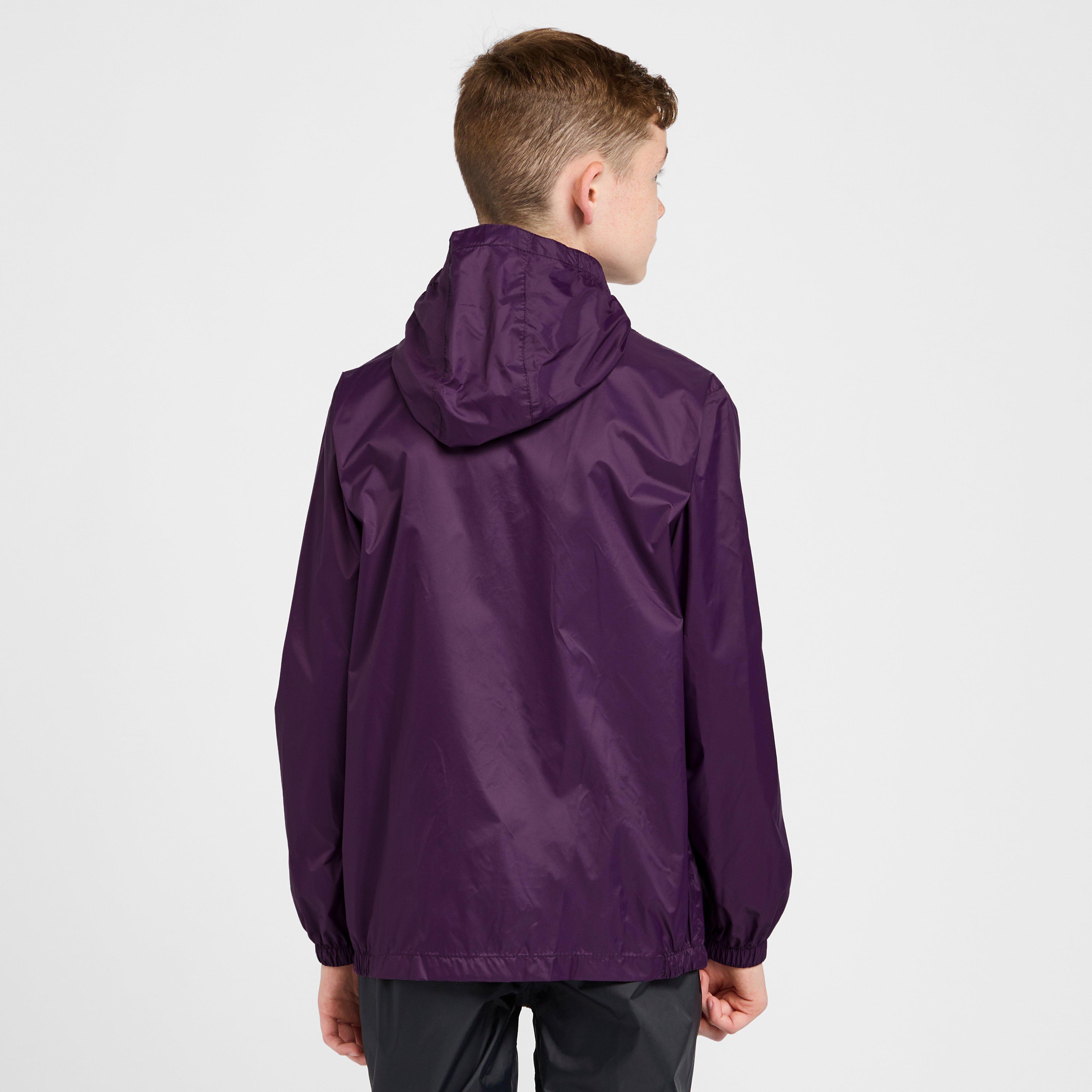 Kids Packable Waterproof Jacket Purple