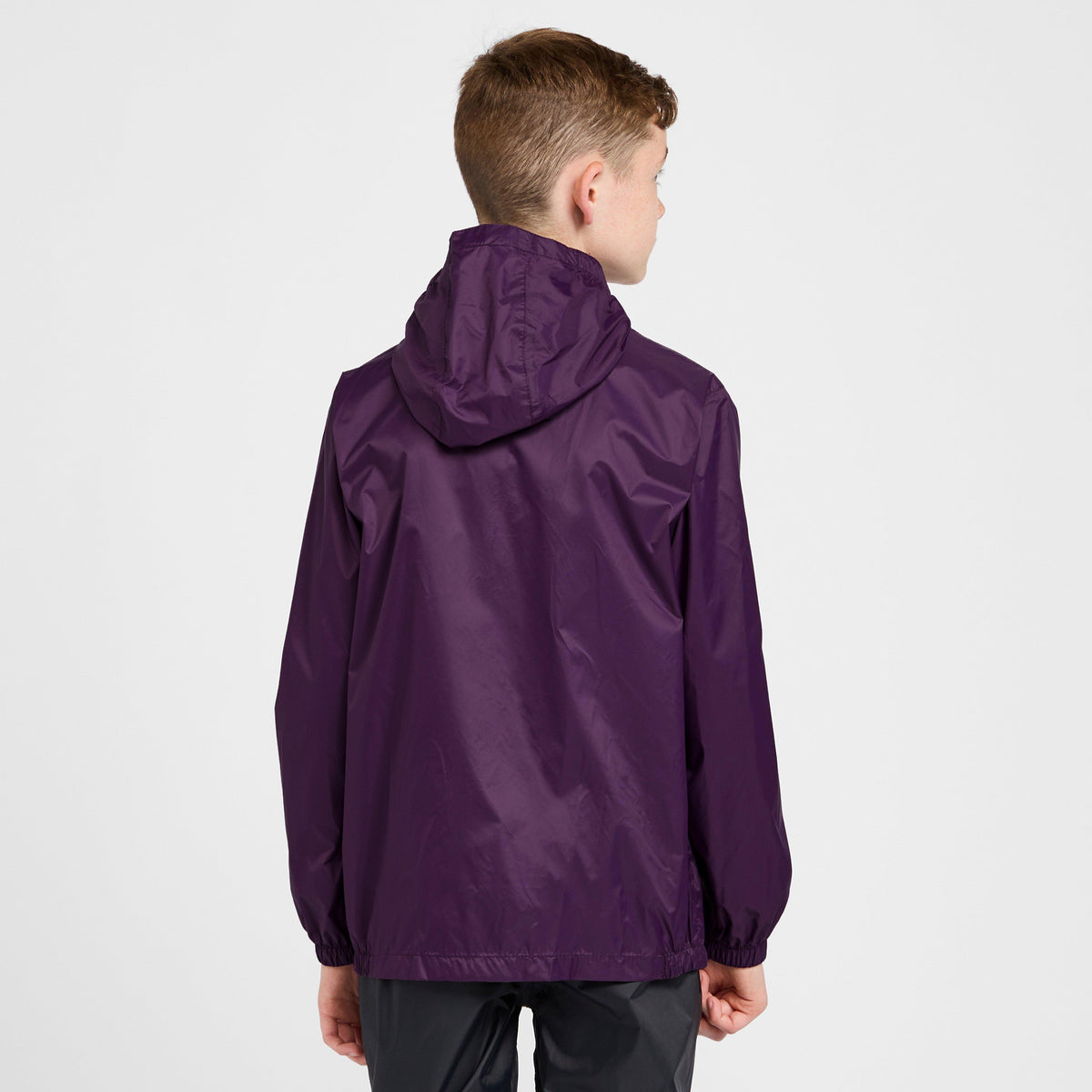 Kids Packable Waterproof Jacket Purple