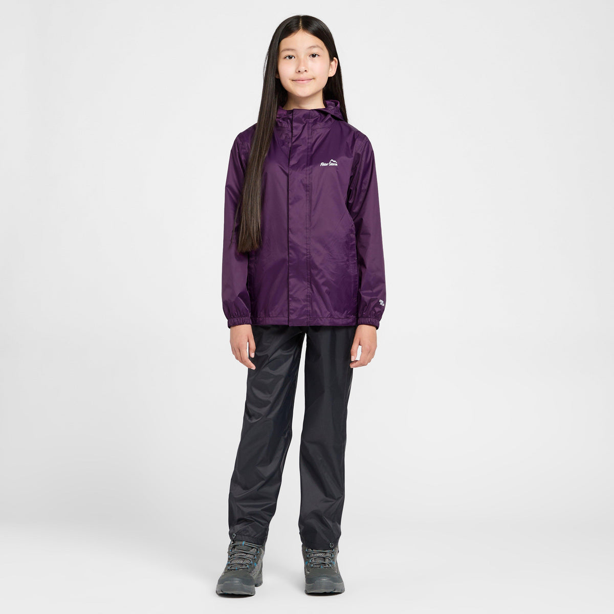 Kids Packable Waterproof Jacket Purple