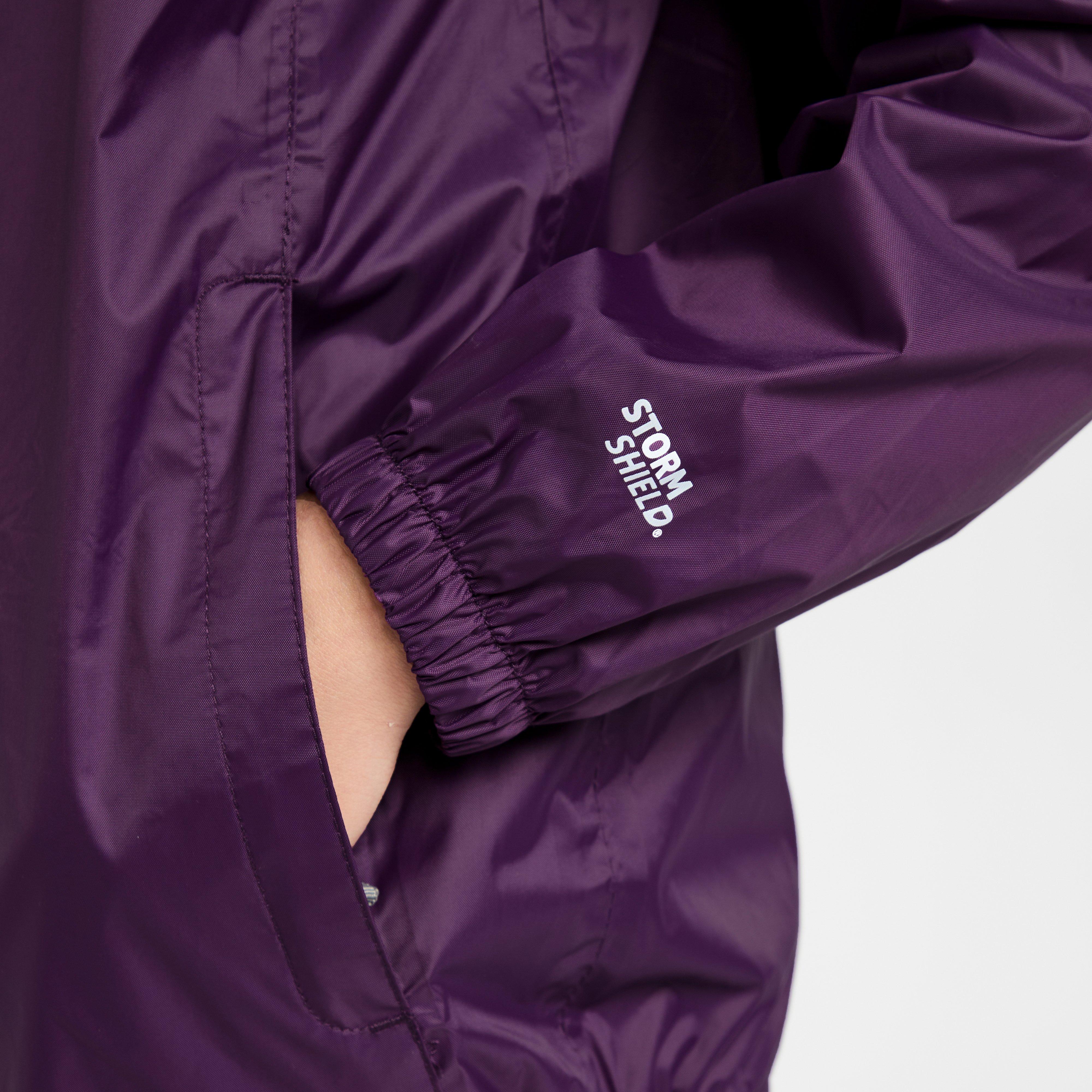 Kids Packable Waterproof Jacket Purple