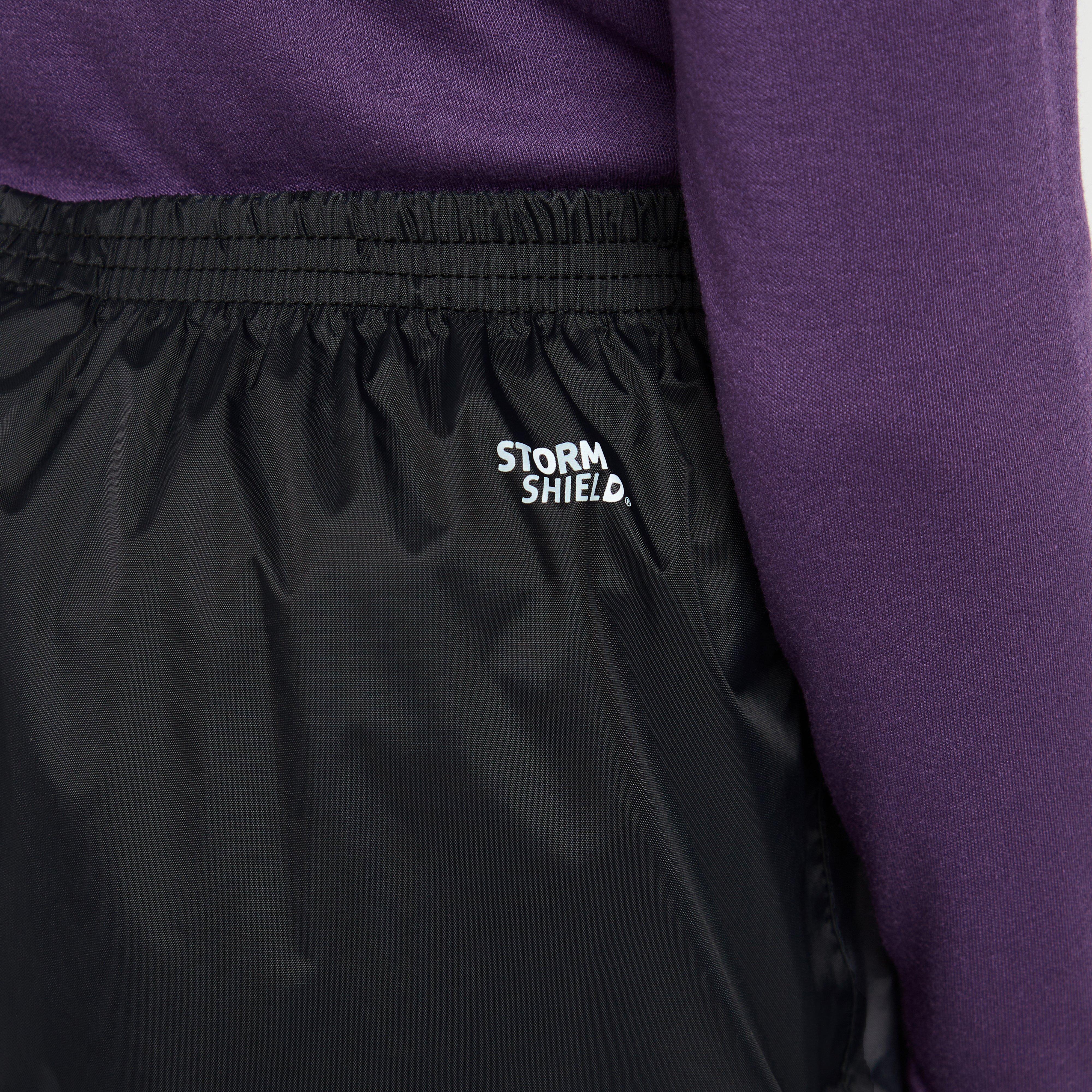 Kids Packable Waterproof Pants Black