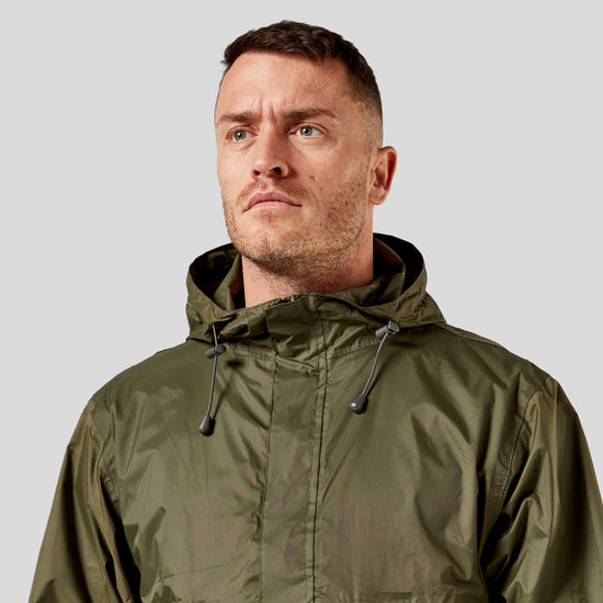 Mens Packable Cagoule Khaki