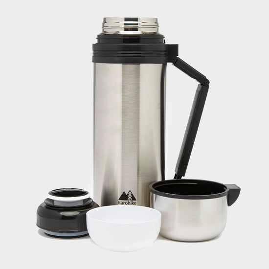 Stainless Steel Flask Silver/Black 1.5L