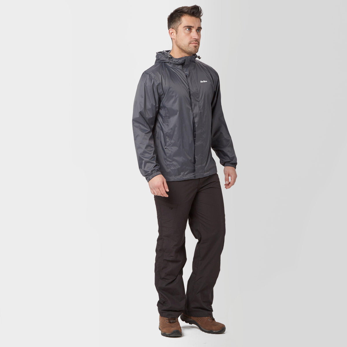 Mens Packable Jacket Grey