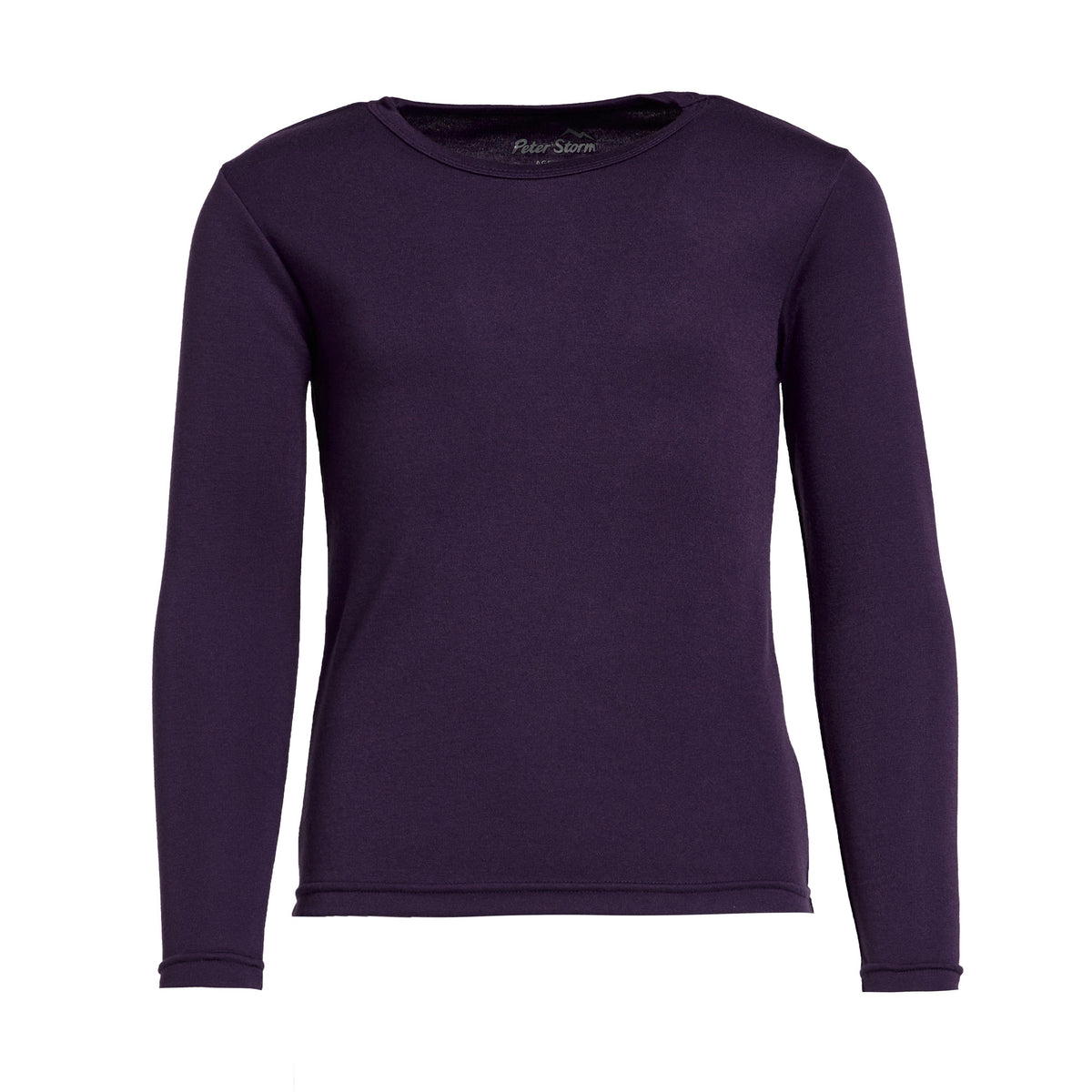 Kids Long Sleeved Thermal Crew Neck Top Purple