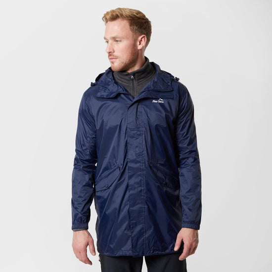 Mens Packable Parka Jacket Navy