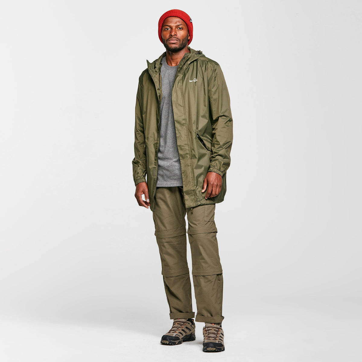 Mens Packable Parka Jacket Navy