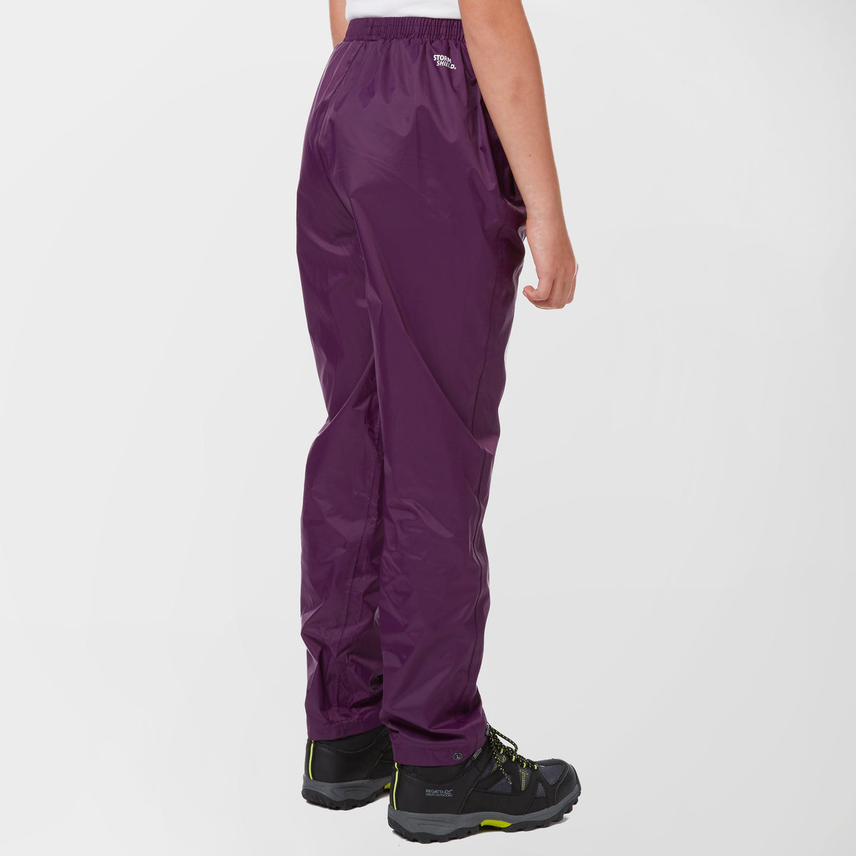 Kids Packable Waterproof Pants Purple