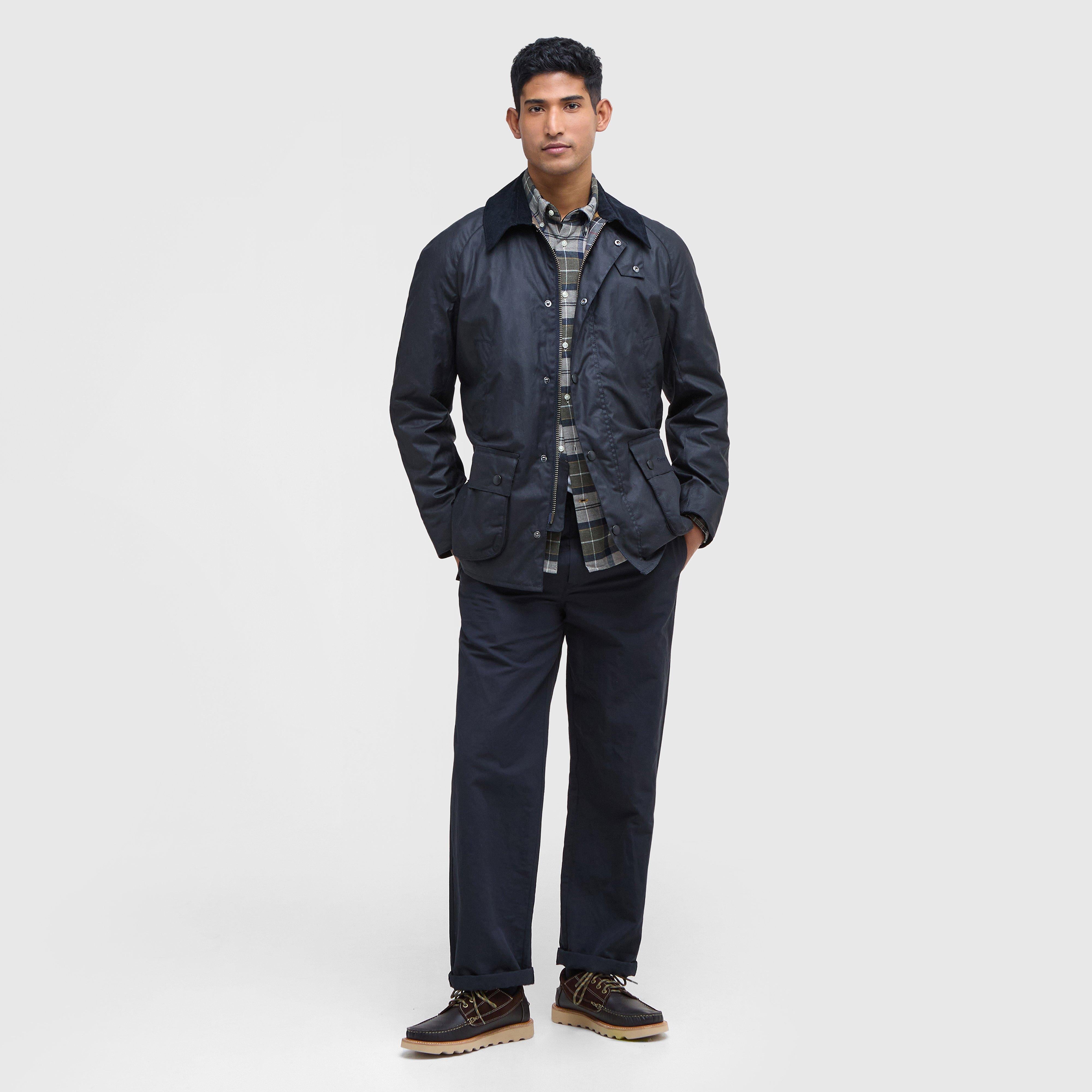 Mens Ashby Wax Jacket Navy