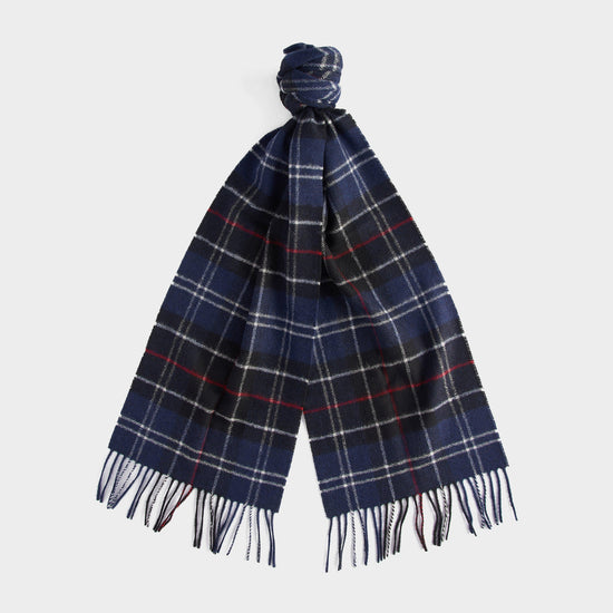 Tartan Lambswool Scarf Navy