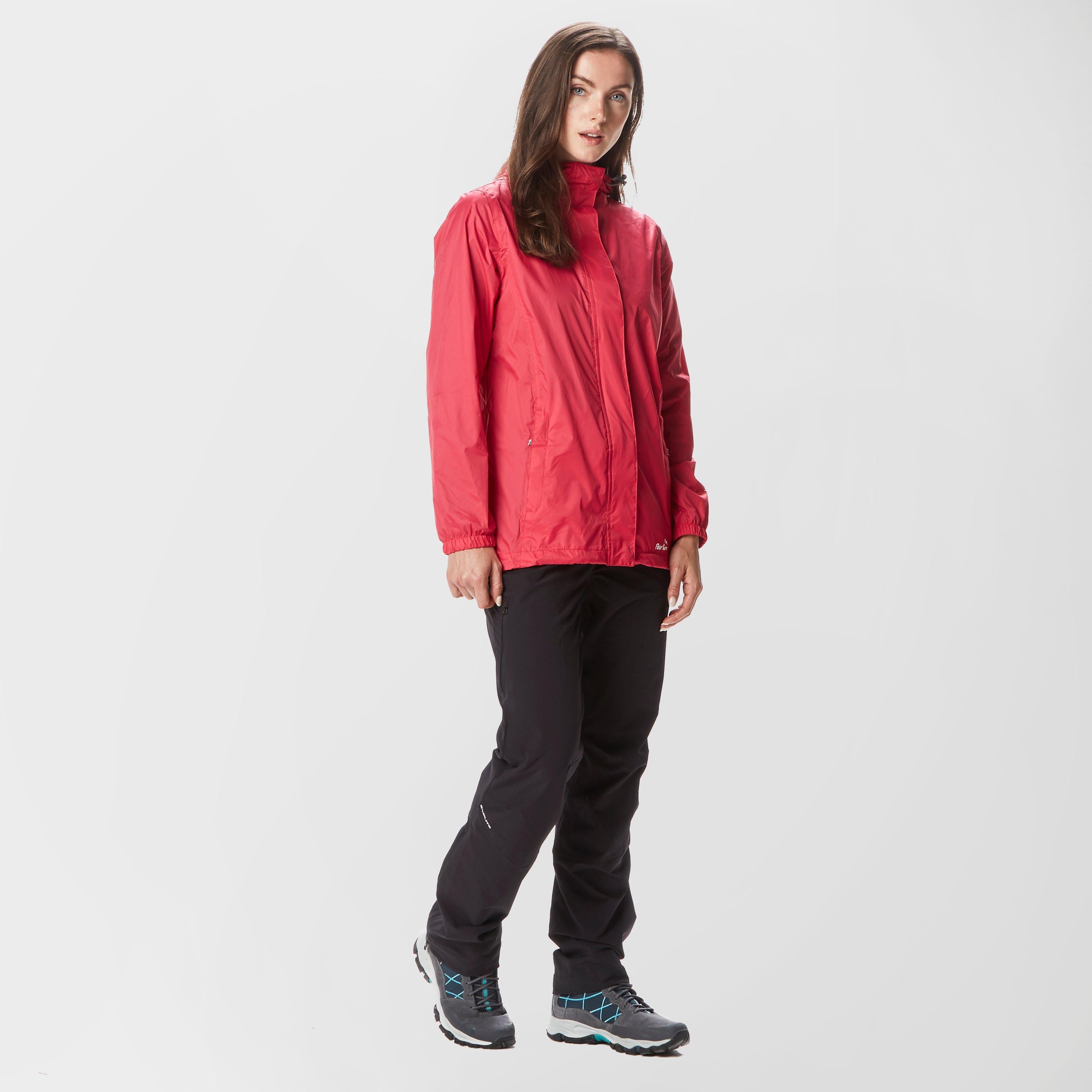 Womens Packable Hooded Jacket Pink