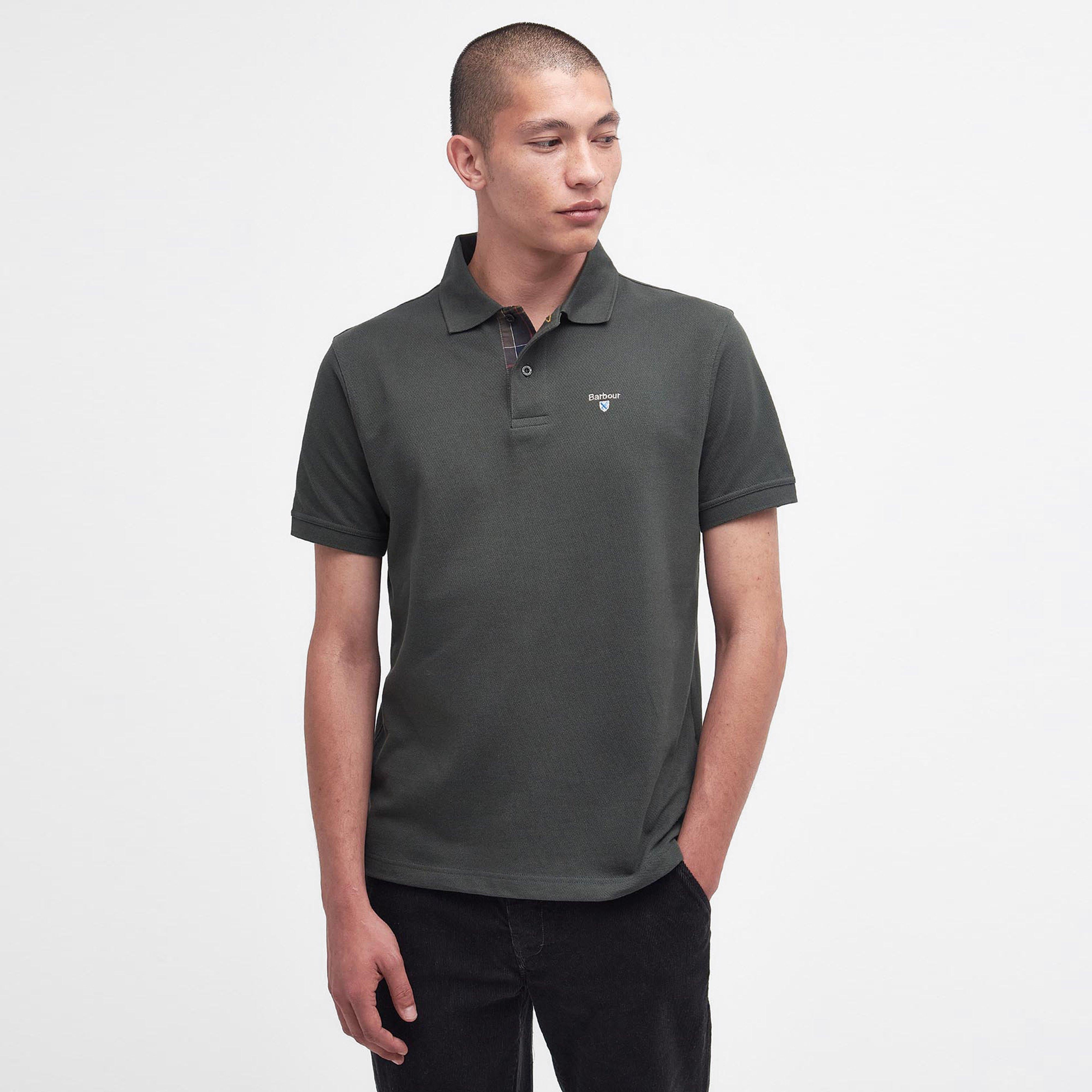 Mens Cotton Polo Shirt Forest