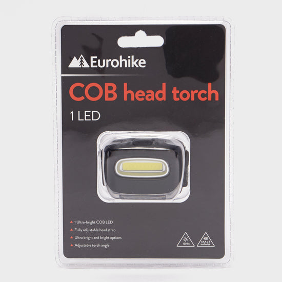 COB Head Torch 1 LED Black