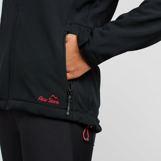 Womens Hooded Softshell Jacket II Black