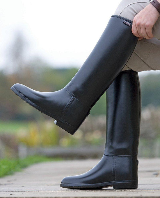 Ladies Long Rubber Boots Black