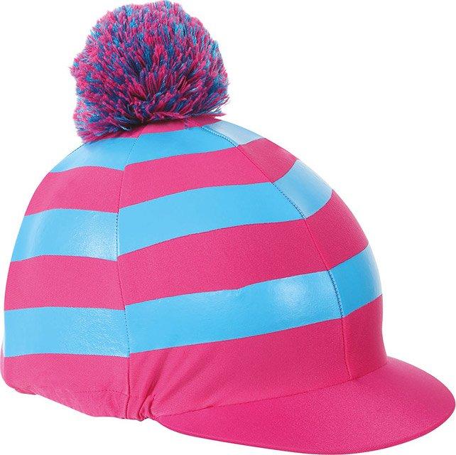 Pom Pom Hat Cover Blue/Pink