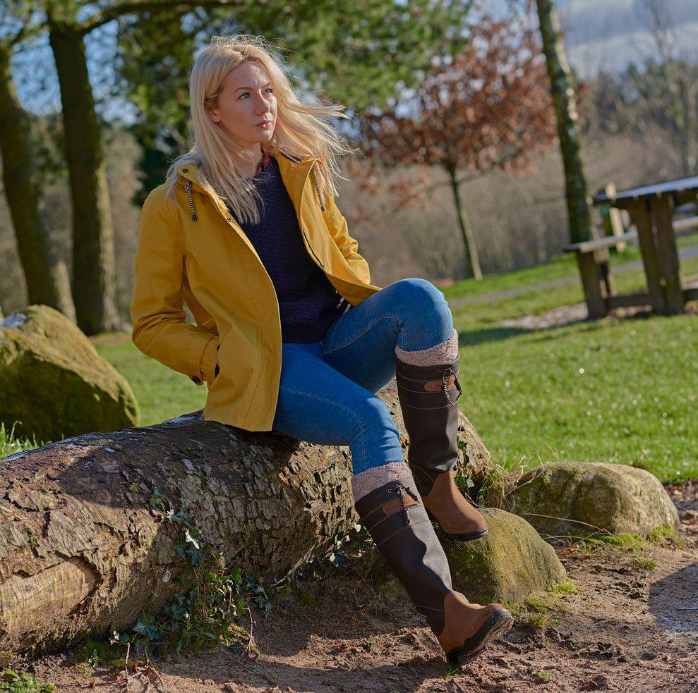 Womens Derbyshire Fur Lined Boots Brown