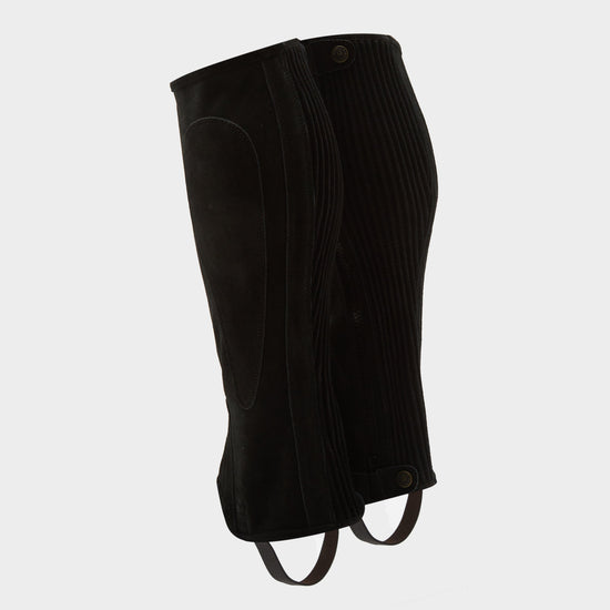 Adults Suede Half Chaps Black
