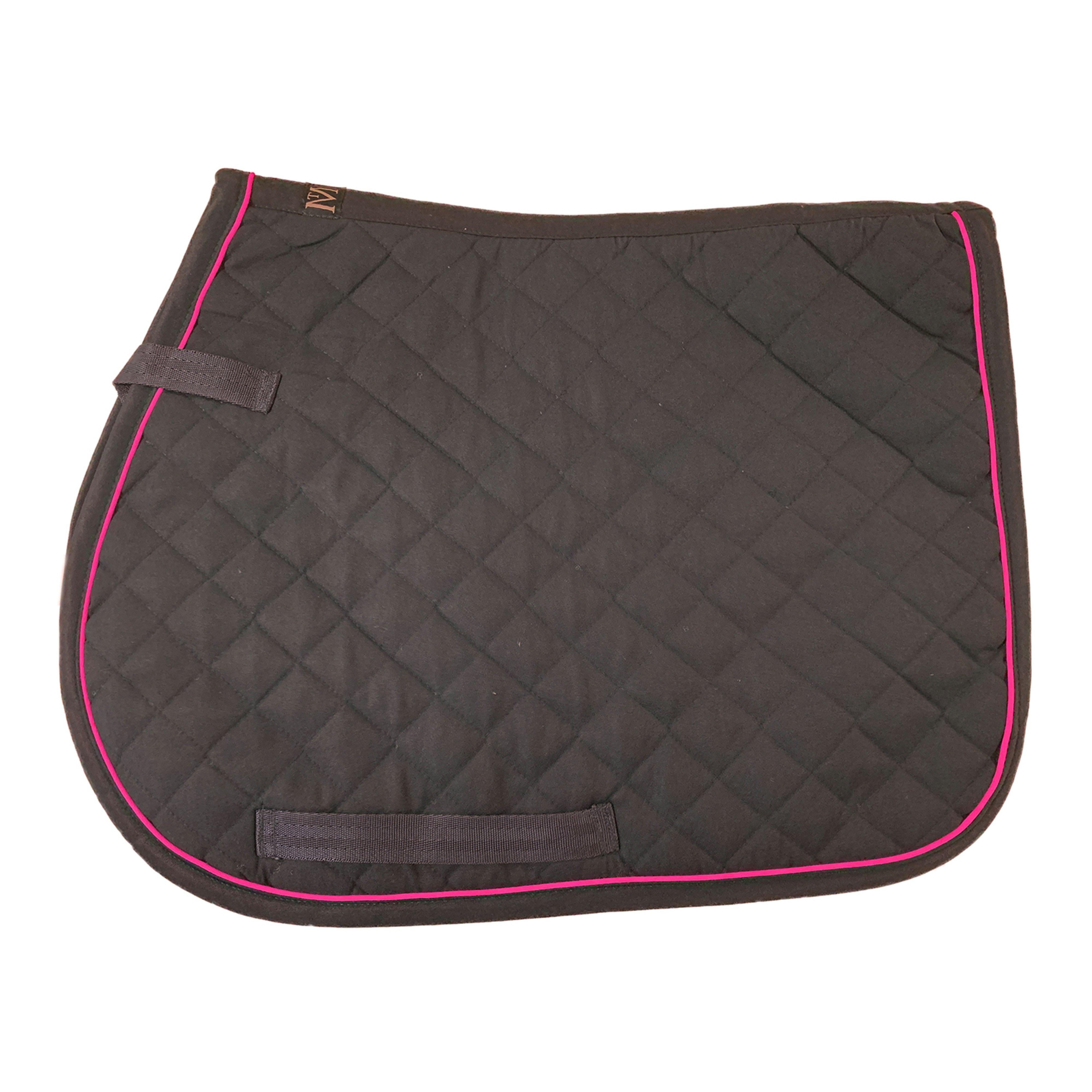 Piped Saddle Pad Black