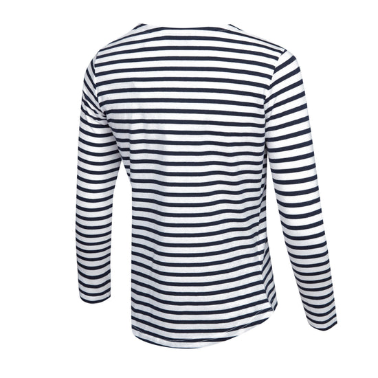 Kids Carmella Striped Long Sleeve T-Shirt Navy White Stripe