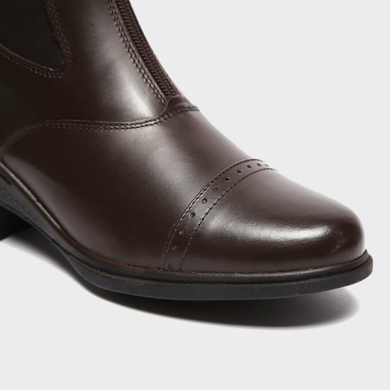Womens Tivoli Front Zip Jodhpur Boots Brown