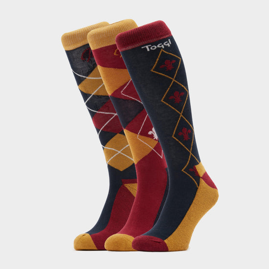 Ladies 3 Pack Chestermere Socks Navy