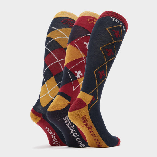 Ladies 3 Pack Chestermere Socks Navy