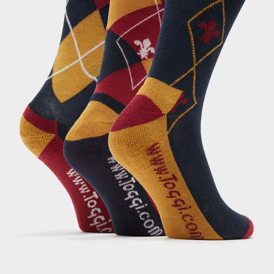 Ladies 3 Pack Chestermere Socks Navy