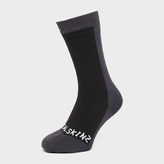 Waterproof Cold Weather Mid Length Socks Black