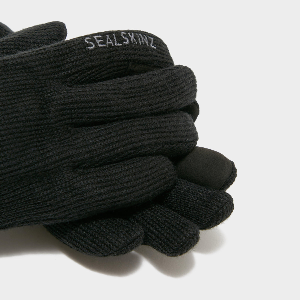 Windproof All Weather Knitted Gloves Black