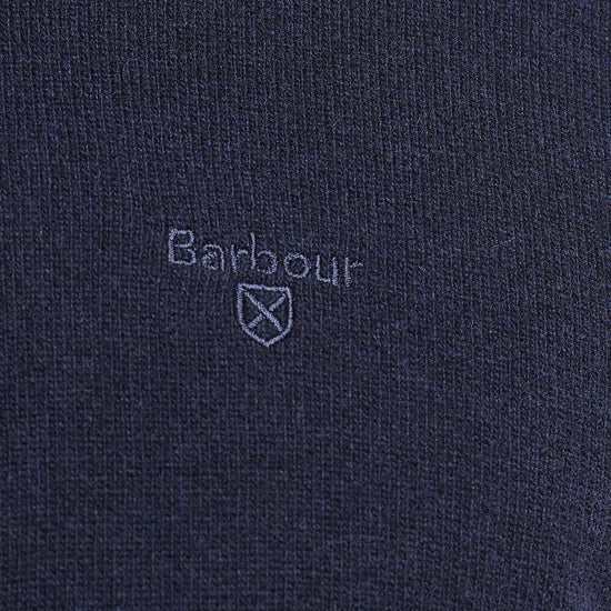 Mens Essential Lambswool Crew Neck Sweatshirt Navy
