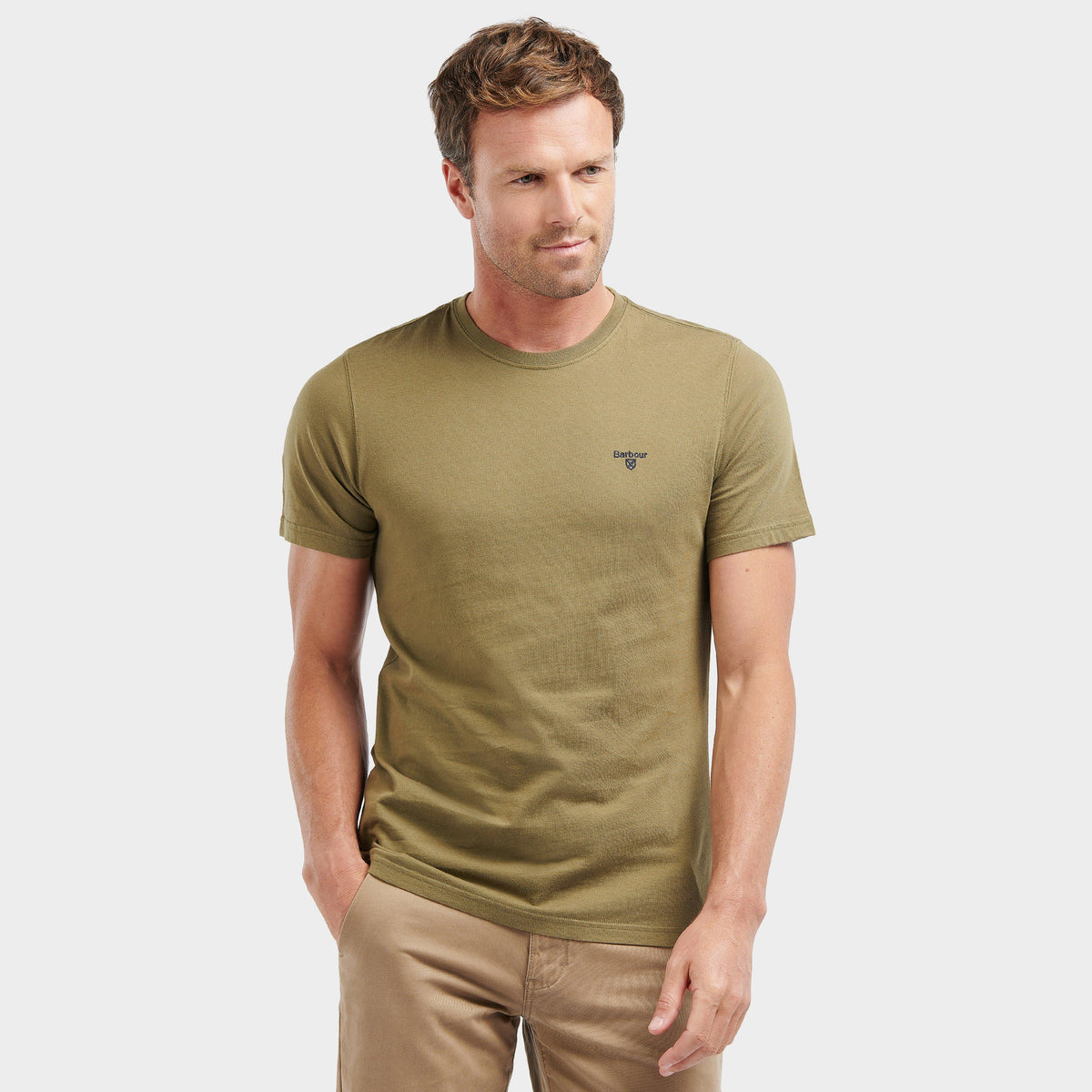 Mens Sports T-Shirt Mid Olive