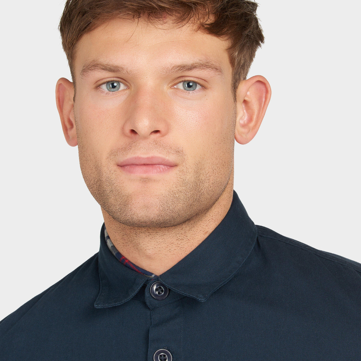 Mens Essential Twill Overshirt Navy