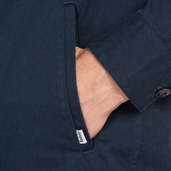 Mens Essential Twill Overshirt Navy