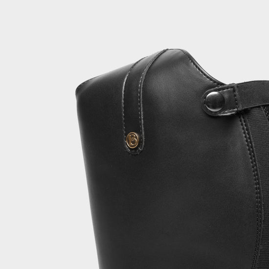 Womens Modena Synthetic Extra Wide Dress Riding Boots Black