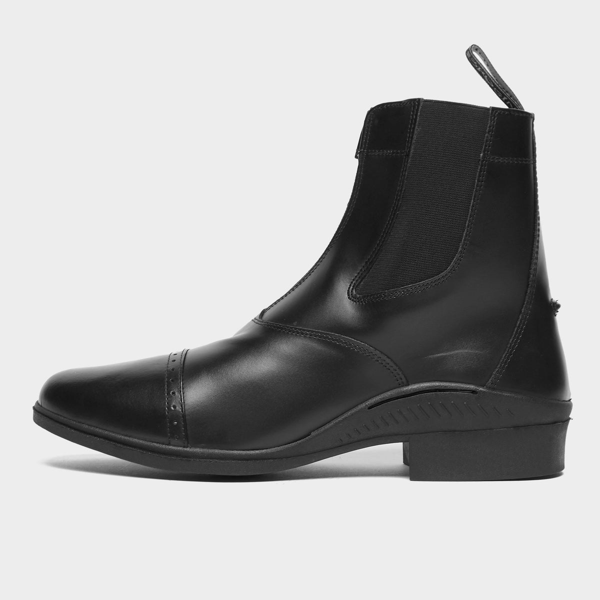 Mens Tivoli Front Zip Jodhpur Boots Black