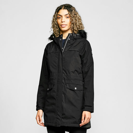 Ladies Serleena II Waterproof Insulated Parka Jacket Black