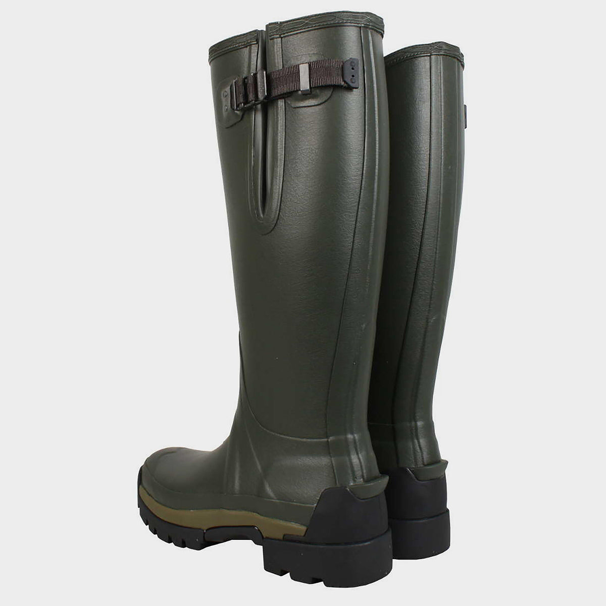 Ladies Balmoral II Side Adjustable Neoprene Wellington Boots Dark Olive