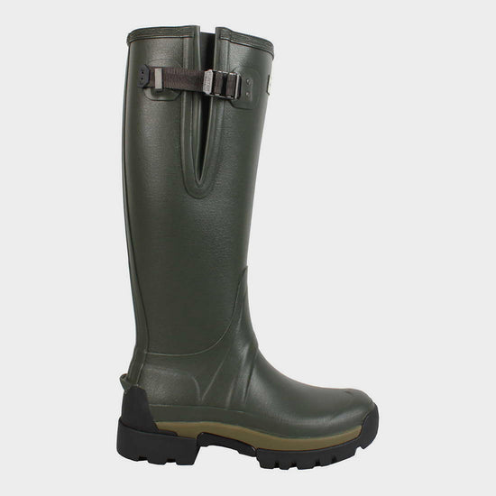 Ladies Balmoral II Side Adjustable Neoprene Wellington Boots Dark Olive