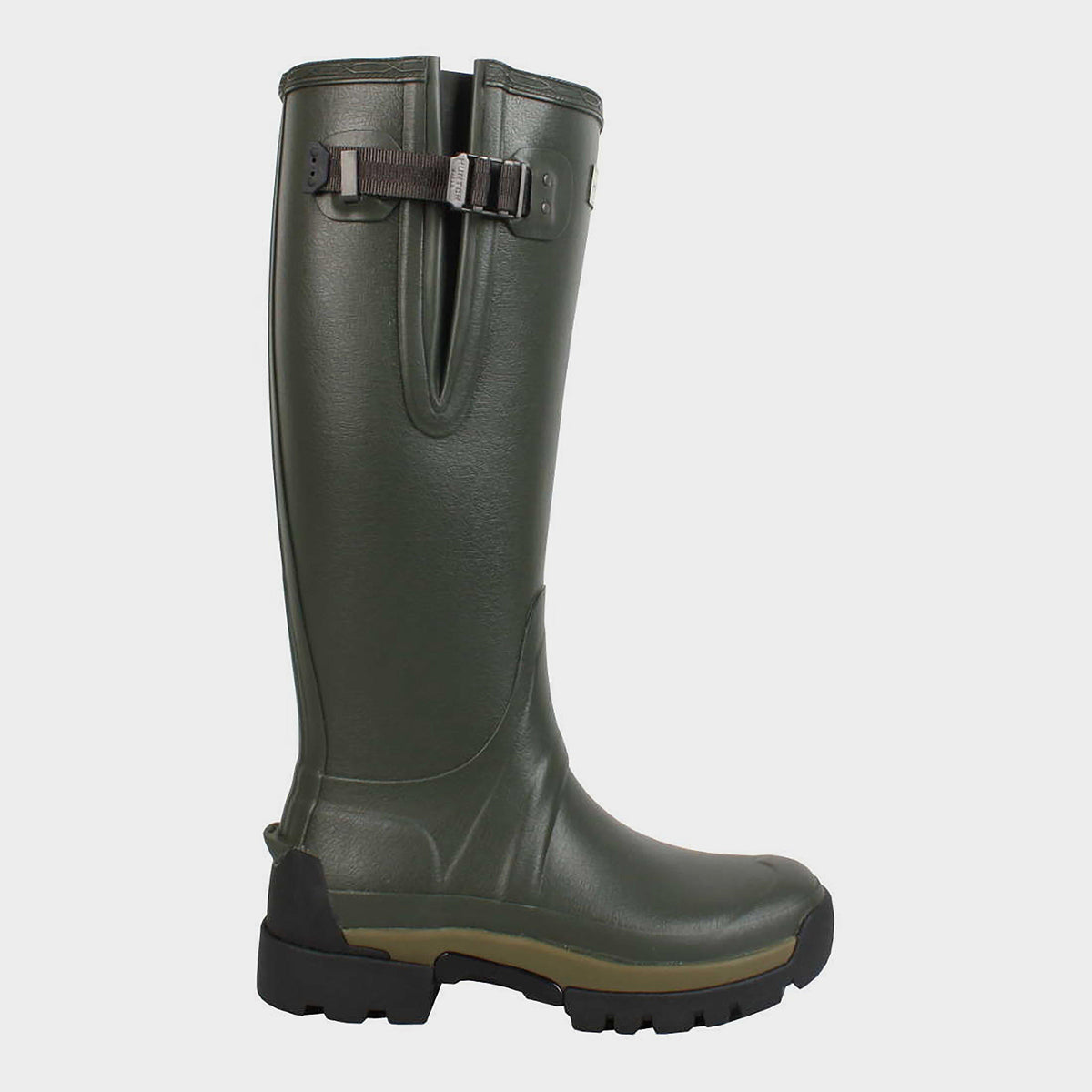 Ladies Balmoral II Side Adjustable Neoprene Wellington Boots Dark Olive