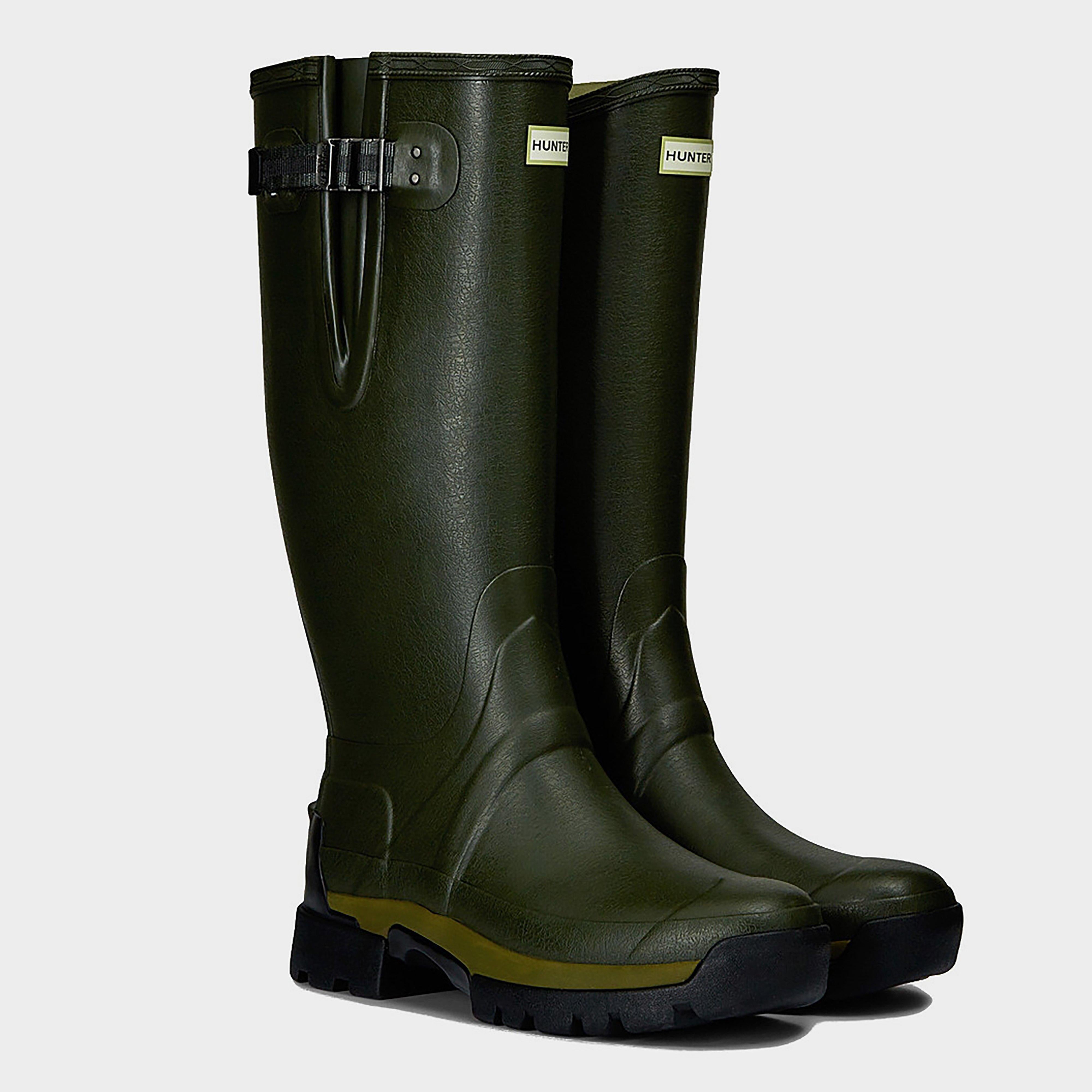 Mens Balmoral II Side Adjustable Neoprene Wellington Boots Dark Olive