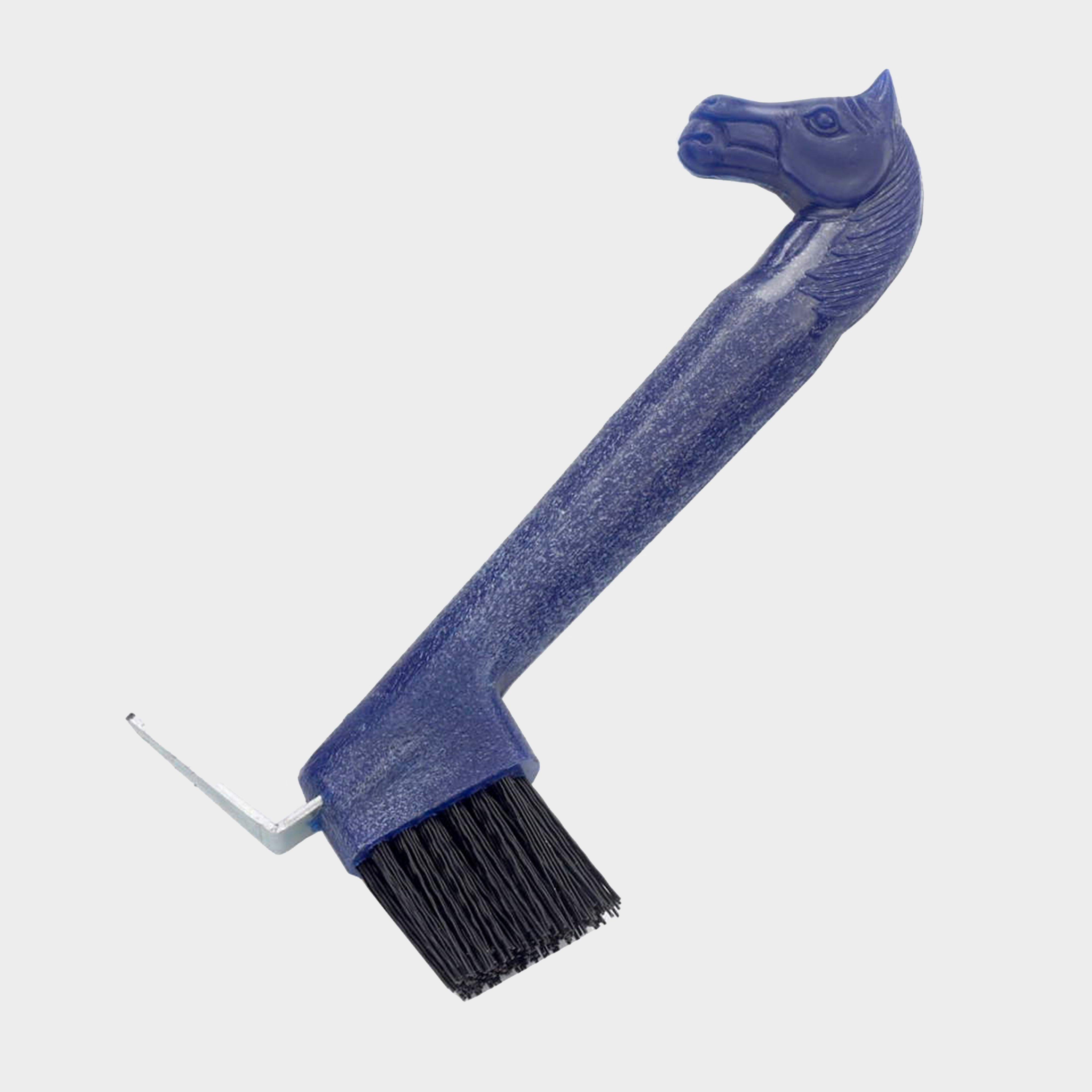 Horse Head Hoof Pick with Brush Blue