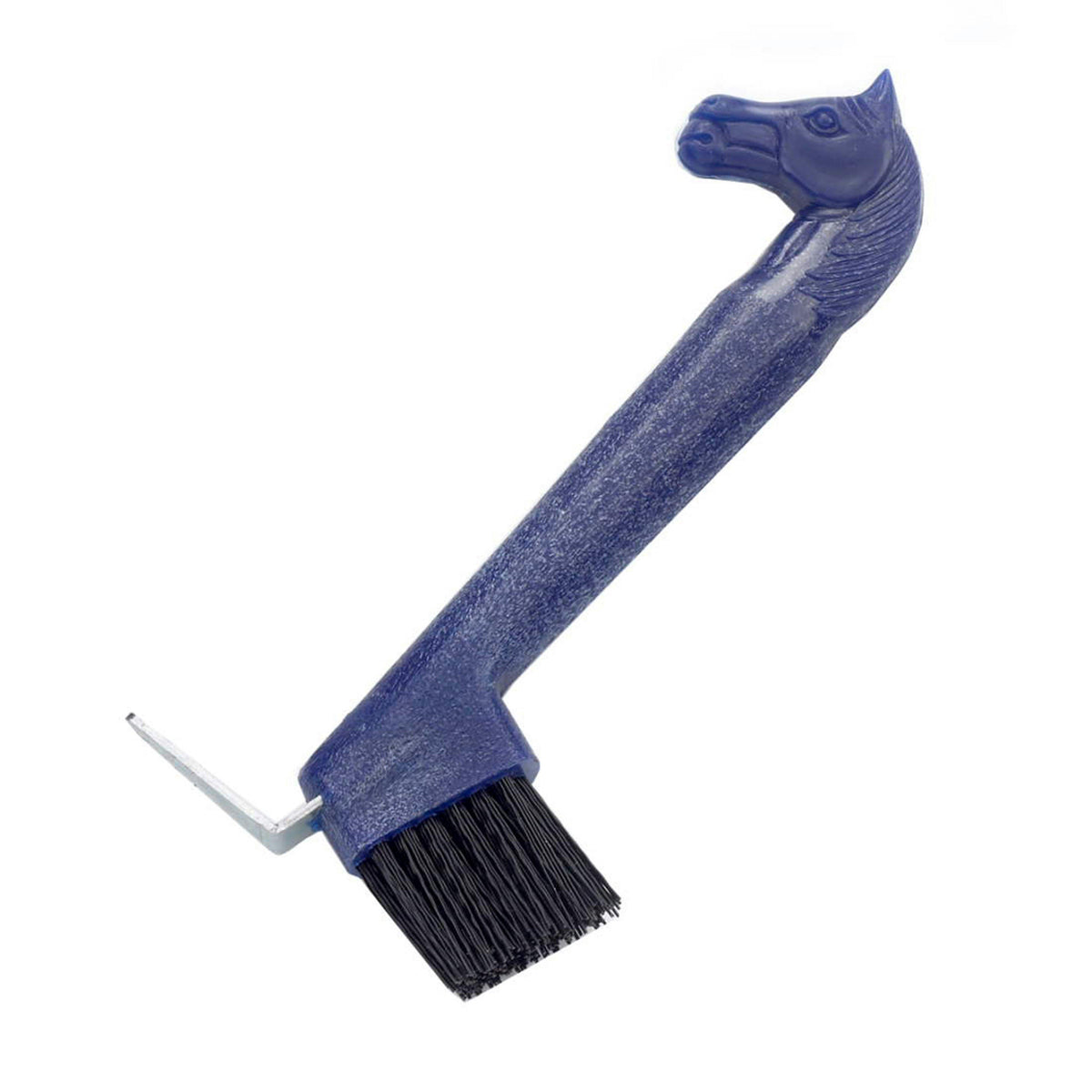 Horse Head Hoof Pick with Brush Blue